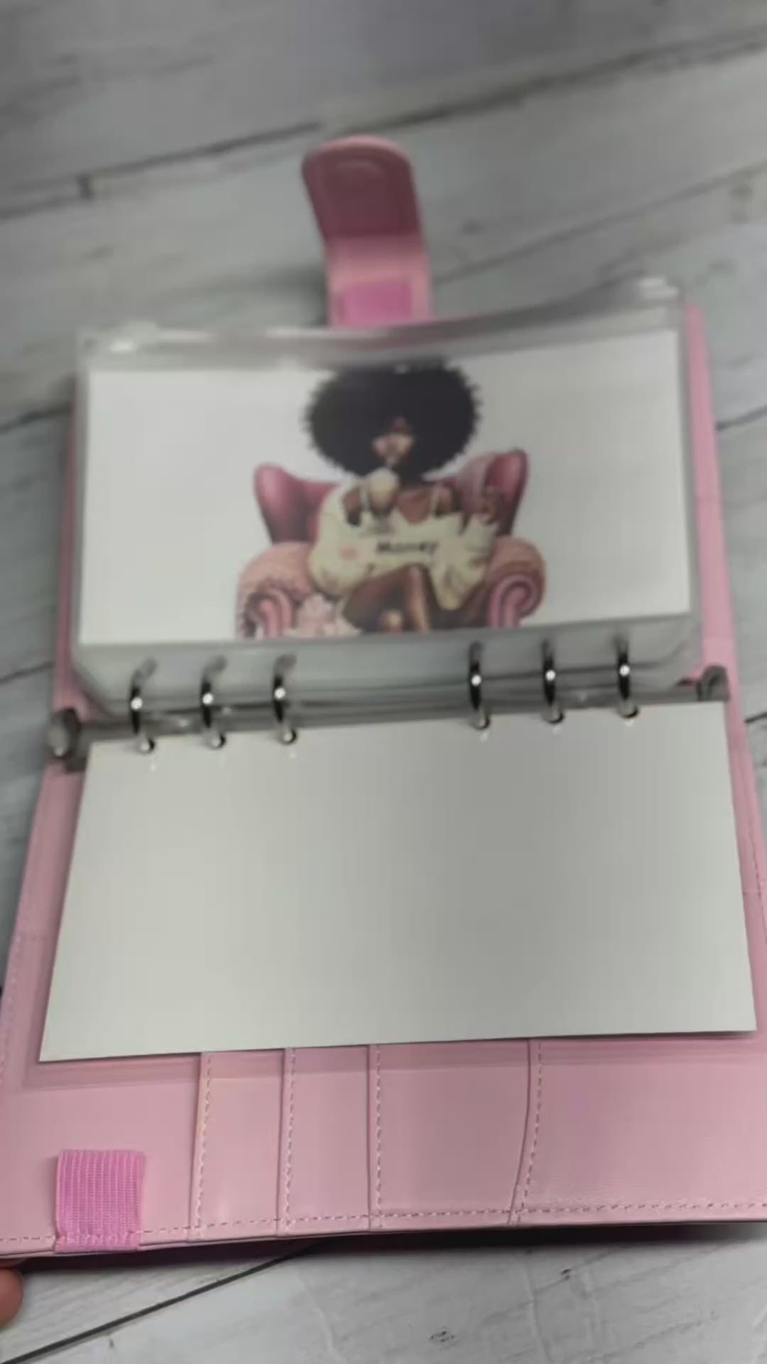 Pink Cash Envelope Binder System 